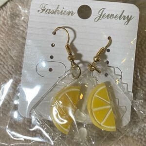 Lemon in bag earrings